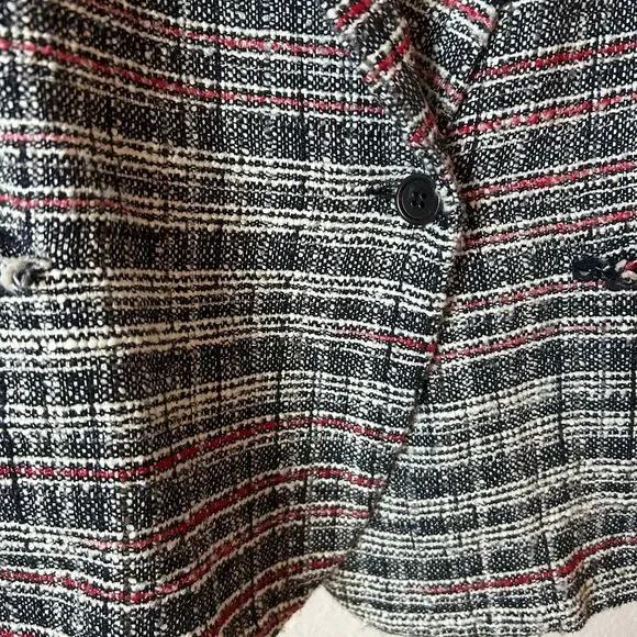 Isabel Marant Etoile Tweed Blazer in Black/Red/White, Size 36 (US S) - Picture 5 of 12